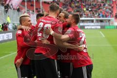 2. Bundesliga - Relegation - FC Ingolstadt 04 - SV Wehen Wiesbaden 2:3 - Tor Jubel Konstantin Kerschbaumer (7, FCI) 1:1 Ausgleich, mit Stefan Kutschke (20, FCI) Robin Krauße (23, FCI) Thomas Pledl (30, FCI) Marcel Gaus (19, FCI)