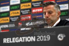 2. Bundesliga - Relegation - FC Ingolstadt 04 - SV Wehen Wiesbaden - Pressekonferenz nach dem Spiel, Ingolstadt abgestiegen und Wiesbaden aufgestiegen, Cheftrainer Tomas Oral (FCI)