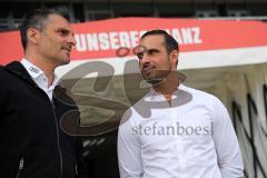 2. Bundesliga - Fußball - FC Ingolstadt 04 - Pressekonferenz, neuer Trainer Vorstellung Alexander Nouri (FCI) - Cheftrainer Alexander Nouri (FCI) im Audi Sportpark mit Sportdirektor Angelo Vier (FCI)