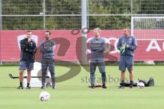 2. Bundesliga - Fußball - FC Ingolstadt 04 - Training mit neuem Trainer Vorstellung Alexander Nouri (FCI) - Fabian Gerber, Cheftrainer Alexander Nouri (FCI) und Co-Trainer Markus Feldhoff (FCI) und Torwarttrainer Carsten Nulle (FCI)