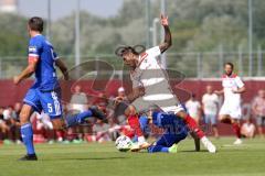 2. Bundesliga - Fußball - Testspiel - FC Ingolstadt 04 - SpVgg Unterhaching - rechts Darío Lezcano (11, FCI) Zweikampf