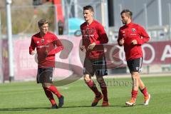 2. Bundesliga - Testspiel - FC Ingolstadt 04 - FC Würzburger Kickers - auslaufen nach dem Einsatz Konstantin Kerschbaumer (7, FCI) Stefan Kutschke (20, FCI) Robin Krauße (23, FCI)