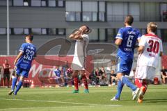 2. Bundesliga - Fußball - Testspiel - FC Ingolstadt 04 - SpVgg Unterhaching - Stefan Kutschke (20, FCI)  mitte verpasst Torchance, ärgert sich