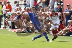 2. Bundesliga - Fußball - Testspiel - FC Ingolstadt 04 - SpVgg Unterhaching - Luca Hufnagel und rechts Konstantin Kerschbaumer (7, FCI)