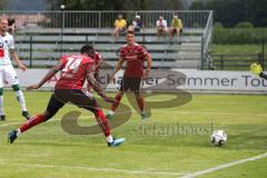 2. Bundesliga - Fußball - FC Ingolstadt 04 - Testspiel - FC Wacker Innsbruck - links Kopfball Tor durch Osayamen Osawe (14, FCI), Tor nicht gültig