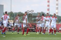 2. Bundesliga - Fußball - Testspiel - FC Ingolstadt 04 - SpVgg Unterhaching - Christian Träsch (28, FCI) trifft zum Ausgleich 1:1 Tor Jubel Elfmeter Tobias Schröck (21, FCI) Phil Neumann (26, FCI) Marcel Gaus (19, FCI)