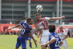 2. Bundesliga - Fußball - Testspiel - FC Ingolstadt 04 - SpVgg Unterhaching - Kopfballduell links Dominik Stahl (20) und rechts Robert Leipertz (13, FCI)