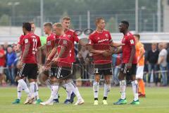 2. Bundesliga - Fußball - Testspiel - FC Ingolstadt 04 - Karlsruher SC - Schuß Tor Sturm zum 2:1 Agyemang Diawusie (27, FCI) Jubel mit Tobias Schröck (21, FCI)