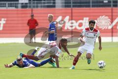 2. Bundesliga - Fußball - Testspiel - FC Ingolstadt 04 - SpVgg Unterhaching - rechts Almog Cohen (8, FCI) mitte Marvin Matip (34, FCI)