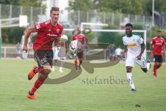 2. Bundesliga - Fußball - Testspiel - FC Ingolstadt 04 - Borussia Mönchengladbach - Stefan Kutschke (20, FCI) Egbo (2 Gladbach)