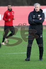 2. Bundesliga - Fußball - FC Ingolstadt 04 - erstes Training mit neuem Trainer, Jens Keller, Cheftrainer Jens Keller (FCI) beobachtet im Spiel, Anwesiungen