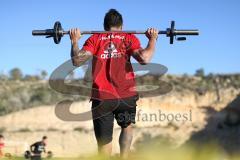 2. Bundesliga - FC Ingolstadt 04 - Winter-Trainingslager Alicante - Darío Lezcano (11, FCI) mit Hantel Gewicht