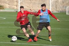 2. Bundesliga - FC Ingolstadt 04 - Winter-Trainingslager Alicante - Phil Neumann (26, FCI) und Robin Krauße (23, FCI)