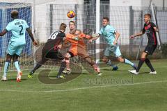 A-Junioren Bundesliga Süd/Südwest - FC Ingolstadt 04 - 1. FSV Mainz 05 - Breunig Maximilian FCI schwarz , Köpft den 1:0 Führungstreffer - Liesegang Marius Torwart Mainz 05 - Jubel -  Foto: Jürgen Meyer