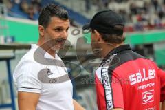 DFB-Pokal - SC Paderborn 07 - FC Ingolstadt 04 - Sportdirektor Angelo Vier (FCI) Cheftrainer Steffen Baumgart (Paderborn)