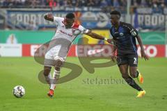 DFB-Pokal - SC Paderborn 07 - FC Ingolstadt 04 - Collins, Jamilu (Paderborn 29) Frederic Ananou (2, FCI)