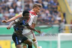 DFB-Pokal - SC Paderborn 07 - FC Ingolstadt 04 - Stefan Kutschke (20, FCI) Collins, Jamilu (Paderborn 29)
