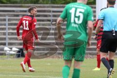 Regionalliga Bayern - U21 FC Ingolstadt 04 II - 1. FC Schweinfurt 05 - Amar Suljic (FCI 11) kann sich befreien und trifft zum 1:0 Tor Jubel