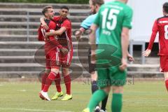 Regionalliga Bayern - U21 FC Ingolstadt 04 II - 1. FC Schweinfurt 05 - Amar Suljic (FCI 11) kann sich befreien und trifft zum 1:0 Tor Jubel mit Alexander Langen