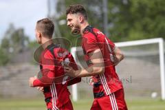 Regionalliga Bayern - U21 FC Ingolstadt 04 II - 1. FC Schweinfurt 05 - Tor zum 2:0 durch Patrick Hasenhüttl (FCI 9), Jubel mit links Markus Pöllner (FCI)