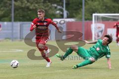 Regionalliga Bayern - U21 FC Ingolstadt 04 II - 1. FC Schweinfurt 05 - Amar Suljic (FCI 11) kann sich befreien und trifft zum 1:0 Tor Jubel, Lukas Billick fällt hin