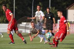 Regionalliga Bayern - FC Ingolstadt 04 II - FC Bayern 2 - mitte Markus Pöllner (FCI) wird gefoult