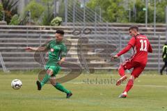 Regionalliga Bayern - U21 FC Ingolstadt 04 II - 1. FC Schweinfurt 05 - rechts Amar Suljic (FCI 11) kann sich befreien und trifft zum 1:0 Tor Jubel, Torwart Alexander Eiban (Schweinfurt) chancenlos