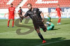 3. Liga - FSV Zwickau - FC Ingolstadt 04 - Maximilian Beister (10, FCI) überwindet Torwart Brinkies Johannes (1 Zwickau) und trifft zum 0:3 Tor Jubel