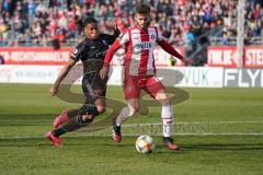 3. Liga - Würzburger Kickers - FC Ingolstadt 04 - Caniggia Ginola Elva (14, FCI) Daniel Hägele (22 Würzburg)