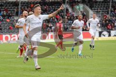 3. Liga - Fußball - SG Sonnenhof Großaspach - FC Ingolstadt 04 - Tor Jubel 1:3 Dennis Eckert Ayensa (7, FCI)