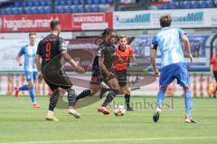 3. Liga - SV Meppen - FC Ingolstadt 04 - Angriff Caniggia Ginola Elva (14, FCI) Fatih Kaya (9, FCI) Puttkammer Steffen (22 Meppen)