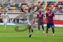 3. Liga - Fußball - KFC Uerdingen - FC Ingolstadt 04 - Tor Jubel Caniggia Ginola Elva (14, FCI)