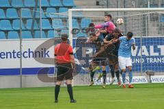 3. Liga - Chemnitzer FC - FC Ingolstadt 04 - Torwart Fabijan Buntic (24, FCI) rettet den Ball, Marcel Gaus (19, FCI) Hoheneder Niklas (3 Chemnitz) Björn Paulsen (4, FCI)