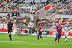 3. Liga - Fußball - KFC Uerdingen - FC Ingolstadt 04 - Tor Jubel 0.1 durch Caniggia Ginola Elva (14, FCI), Salto,