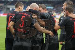 3. Liga - Fußball - Eintracht Braunschweig - FC Ingolstadt 04 - Tor Jubel 0:2 durch Nico Antonitsch (5, FCI) mit Marcel Gaus (19, FCI) Maximilian Thalhammer (6, FCI) Michael Heinloth (17, FCI)