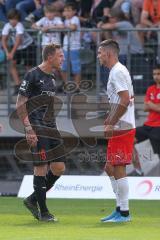 3. Fußball-Liga - Saison 2019/2020 - FC Victoria Köln - FC Ingolstadt 04 - Marcel Gaus (#19,FCI)  im gespräch - Foto: Meyer Jürgen