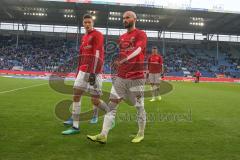 3. Liga - 1. FC Magdeburg - FC Ingolstadt 04 - Maximilian Thalhammer (#6,FCI) - Nico Antonitsch (#5,FCI)  verlassen das Spielfeld nach dem warm machen - Foto: Jürgen Meyer