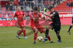 3. Liga - Hallescher FC - FC Ingolstadt 04 - Dennis Eckert Ayensa (7, FCI) Angriff Papadopoulos Antonios (8 Halle)