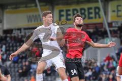 3. Liga - Fußball - SG Sonnenhof Großaspach - FC Ingolstadt 04 - Maximilian Thalhammer (18, FCI) Nico Jüllich (34 SG)