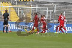 3. Fußball-Liga - Saison 2019/2020 - Bayern München II - FC Ingolstadt 04 - Der 0:1 Führungstreffer fur Bayern München - Torwart Fabijan Buntic (#24,FCI)  -Foto: Meyer Jürgen