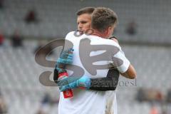 3. Fußball-Liga - Saison 2019/2020 - Bayern München II - FC Ingolstadt 04 - Torwart Fabijan Buntic (#24,FCI)  -und Alexander Kunze Torwart Trainer - Foto: Meyer Jürgen