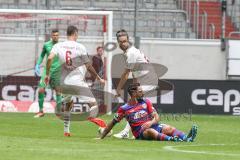 3. Liga - Fußball - KFC Uerdingen - FC Ingolstadt 04 - Zweikampf, Maximilian Thalhammer (18, FCI) Jonatan Kotzke (25 FCI) Evina Franck (KFC 18)