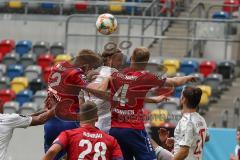 3. Liga - Fußball - KFC Uerdingen - FC Ingolstadt 04 - Kopfball Ecke Maxsö Andreas (KFC 2) Konrad Manuel (KFC 28) Björn Paulsen (4, FCI) Kirchhoff Jan (KFC 4)