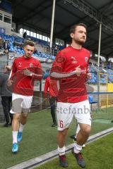 3. Fußball-Liga - Saison 2019/2020 - SV Waldhof Mannheim - FC Ingolstadt 04 -Die Spieler vor dem Spiel zum warm machen - Peter Kurzweg (#16,FCI)  -  Foto: Stefan Bösl