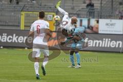 3. Fußball-Liga - Saison 2019/2020 - SV Waldhof Mannheim - FC Ingolstadt 04 - Nico Antonitsch (#5,FCI)  - Kevin Koffi (#30 Mannheim) - Foto: Stefan Bösl