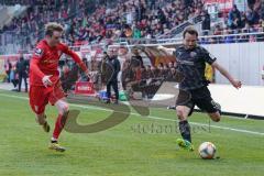 3. Liga - Hallescher FC - FC Ingolstadt 04 - Kastenhofer Niklas (3 Halle) Peter Kurzweg (16, FCI)