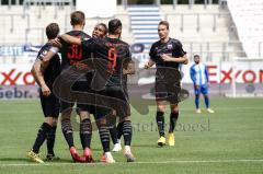 3. Liga - SV Meppen - FC Ingolstadt 04 - Alleingang zu Tor, Stefan Kutschke (30, FCI) schießt das 0:1, Jubel