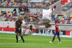 3. Liga - Fußball - KFC Uerdingen - FC Ingolstadt 04 - Tor Jubel 0:1, Caniggia Ginola Elva (14, FCI) Salto