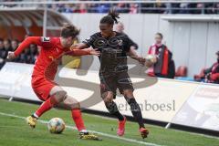 3. Liga - Hallescher FC - FC Ingolstadt 04 - Kastenhofer Niklas (3 Halle) Caniggia Ginola Elva (14, FCI)