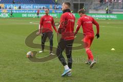 3. Fußball-Liga - Saison 2019/2020 - MSV Duisburg - FC Ingolstadt 04 - Jonatan Kotzke (#25,FCI) beim warm machen - Foto: Meyer Jürgen